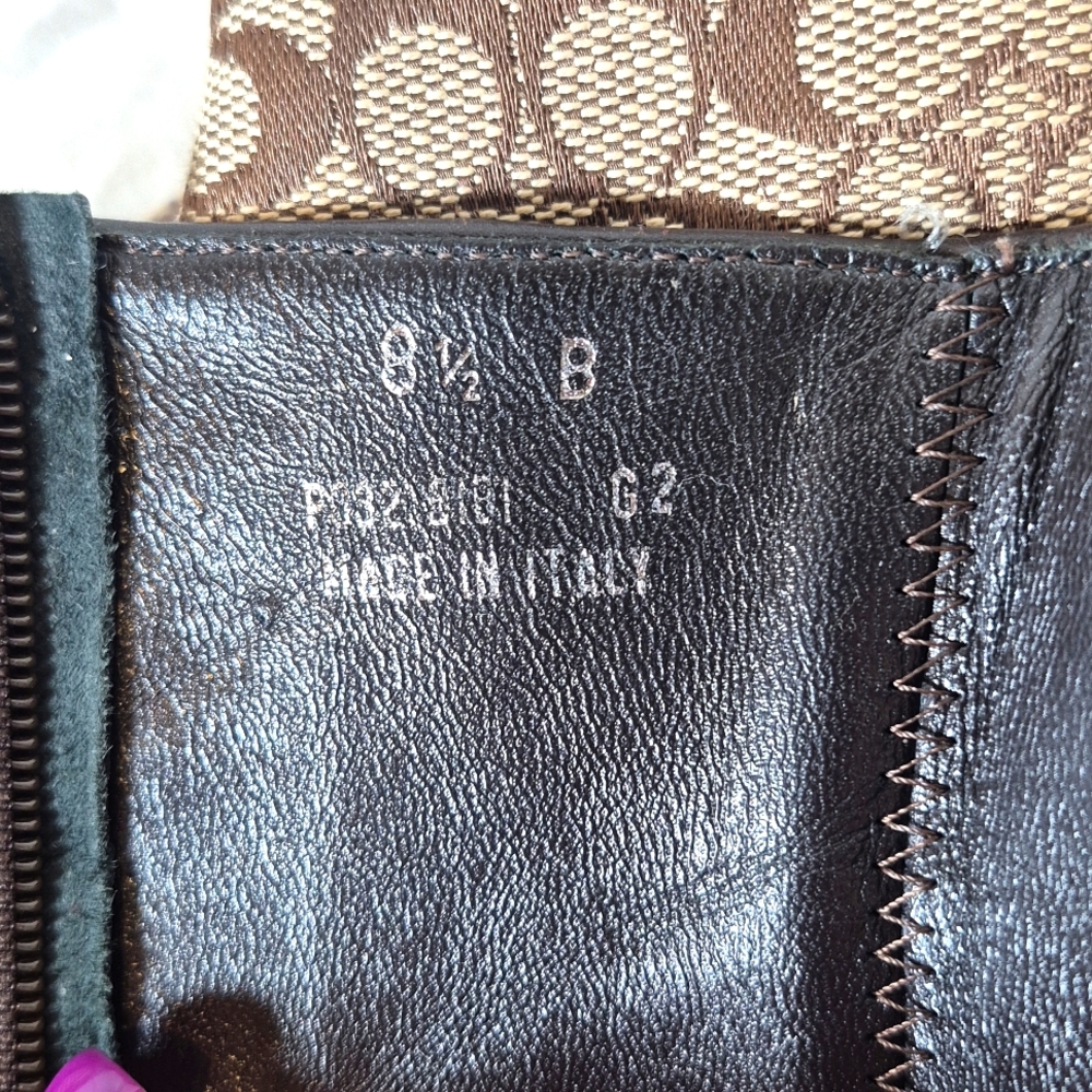 Coach Brown and Tan Heeled Booties Size 8.5 - Picture 7 of 7